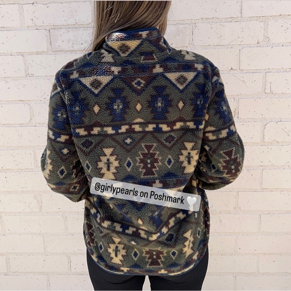 Weatherproof Sweater Fleece Ladies Pullover Snap T Style NEW Aztec Tribal Print - Picture 9 of 9